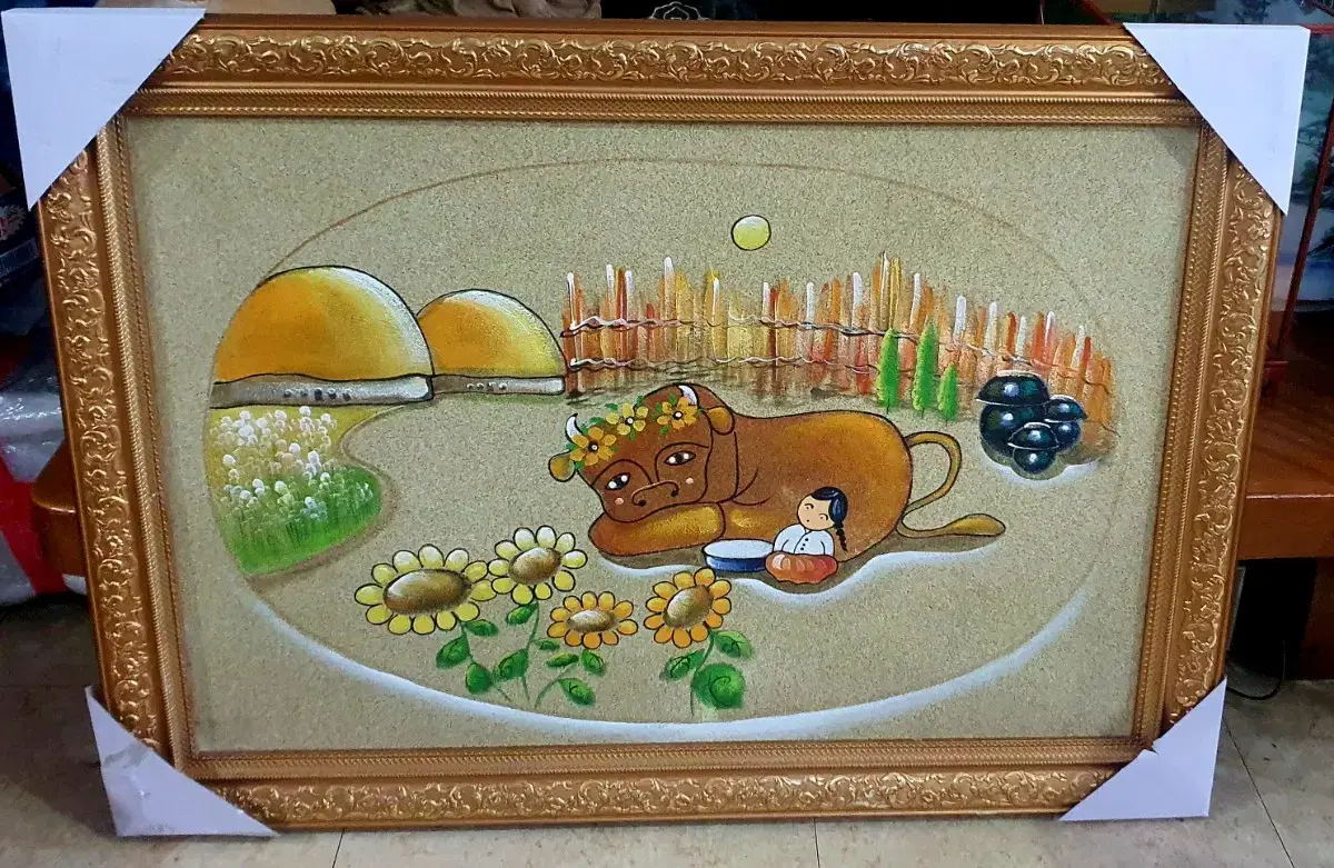 석채 유화 그림 대형